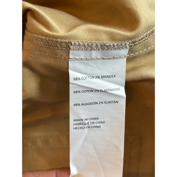 EUC! DEREK LAM Collective Cropped S/S Wrap Jacket Khaki Cotton Utility 42 S - Picture 12 of 12